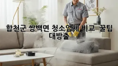 합천군 쌍백면 청소업체 비교 🔍 꿀팁 대방출! ✨